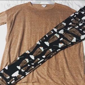 LulaRoe XS Irma & OS Chocolate Milkshake Leggings